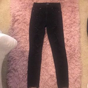 Ripped Black High Rise Jeans from Aeropostale